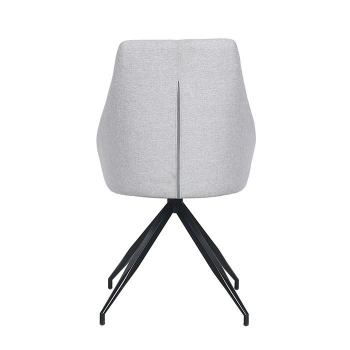 Gray Leather Low Backrest Swivel Bar Chair
