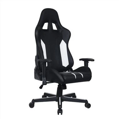 White Racing Style PU Game Chair with Footrest